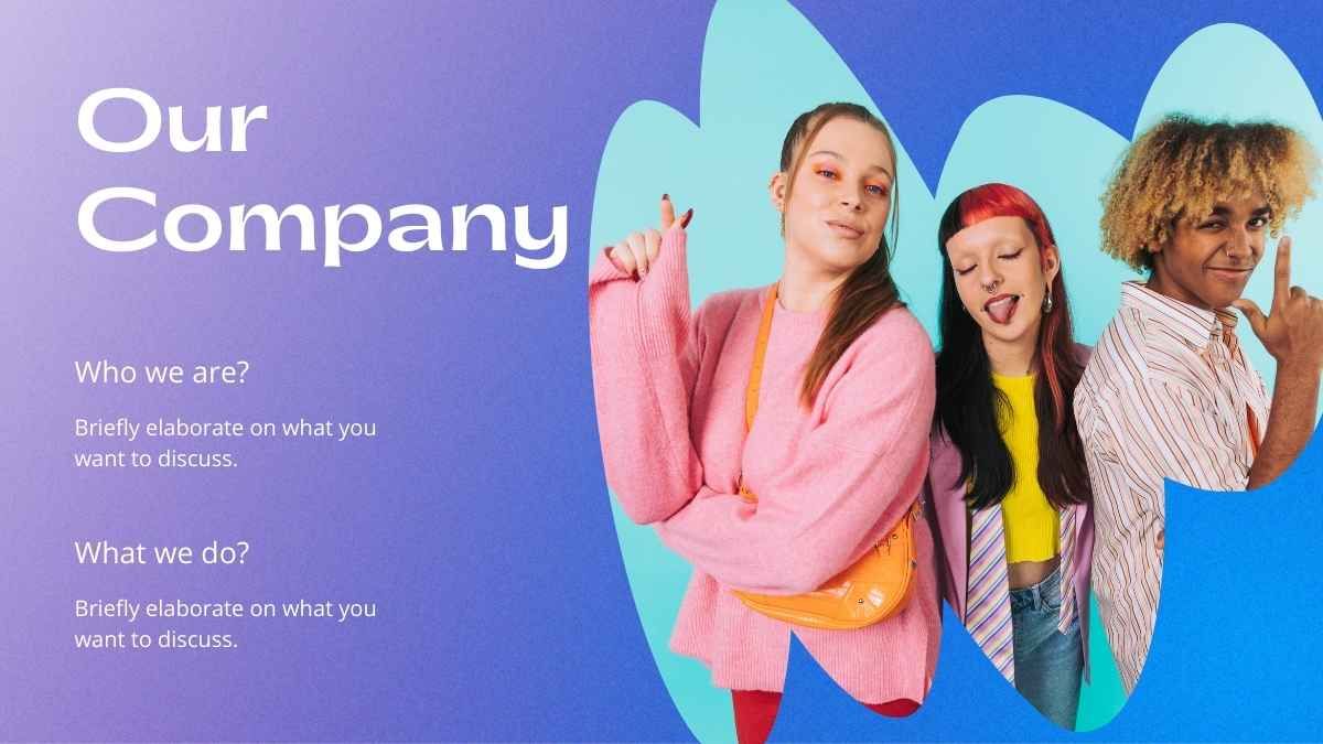 Propuesta comercial azul y violeta de agencia creativa - diapositiva 7