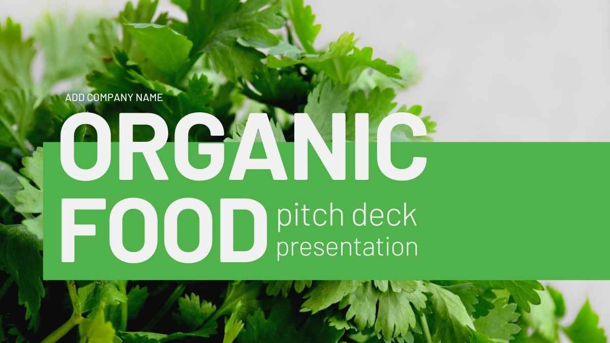 Apresentação de Pitch Deck para Alimentos Orgânicos Modernos - slide 0