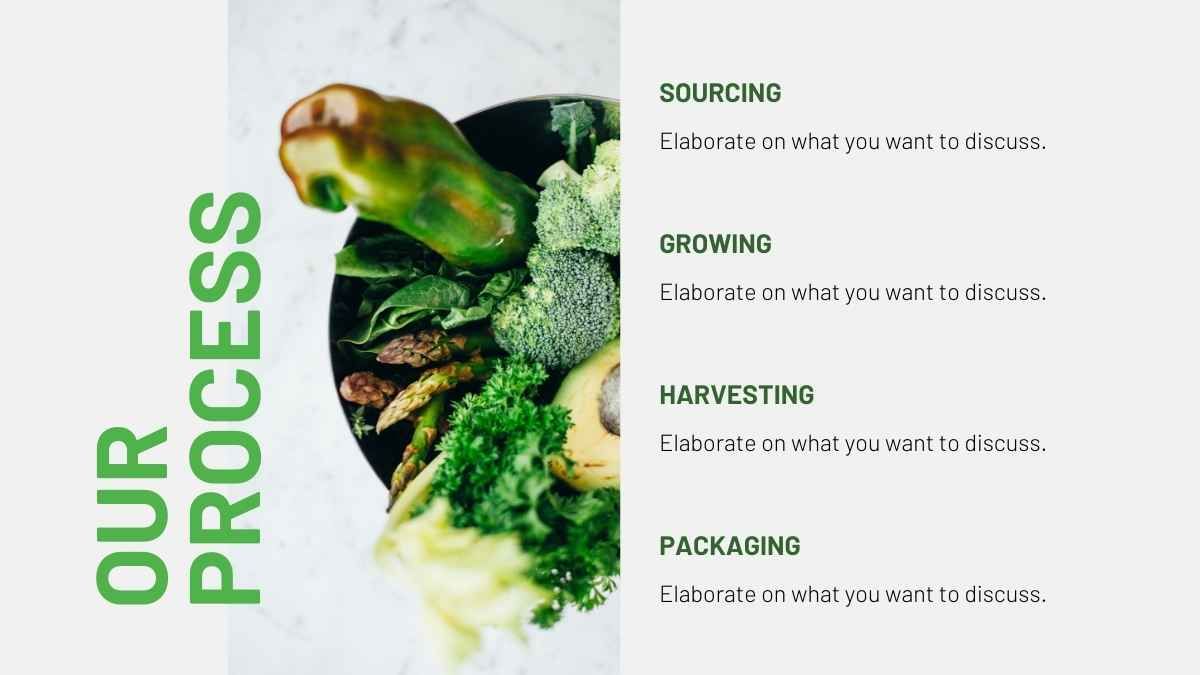 Presentación moderna de propuesta comercial de comida orgánica - diapositiva 11