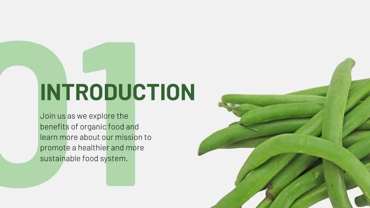 Presentación moderna de propuesta comercial de comida orgánica - diapositiva 5