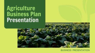 Presentación minimalista de plan de negocio agrícola