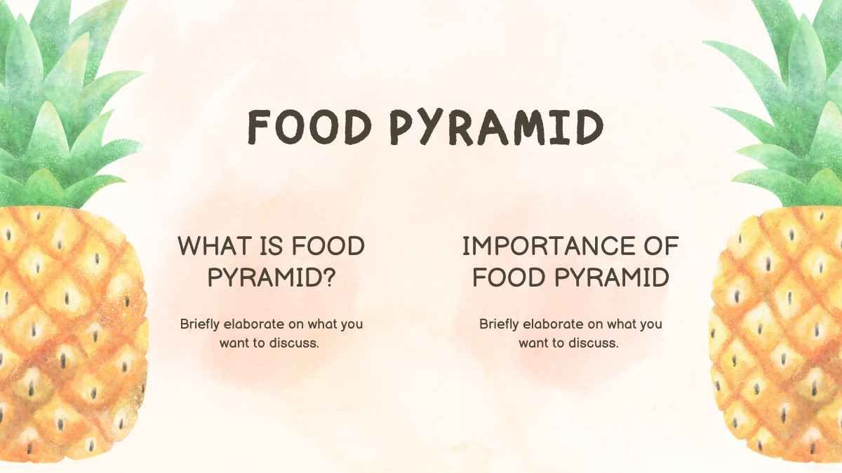 Aula sobre a pirâmide alimentar em aguarela para o ensino básico - slide 7