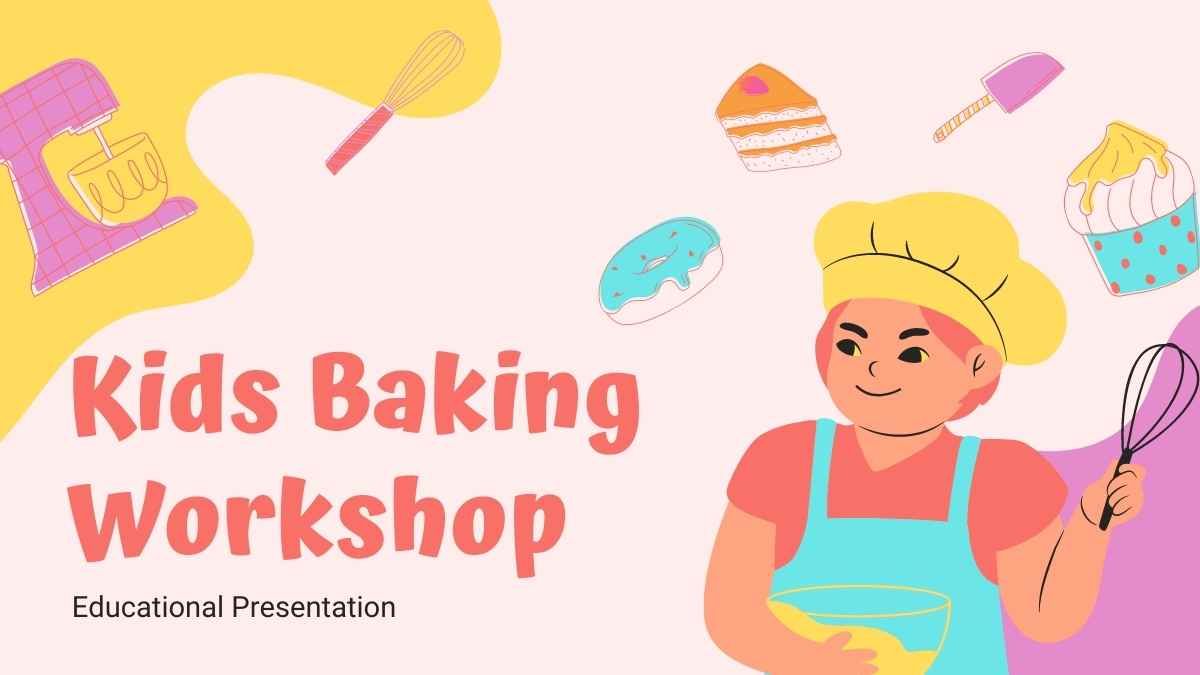 Cute Kids Baking Workshop Presentation - diapositiva 0