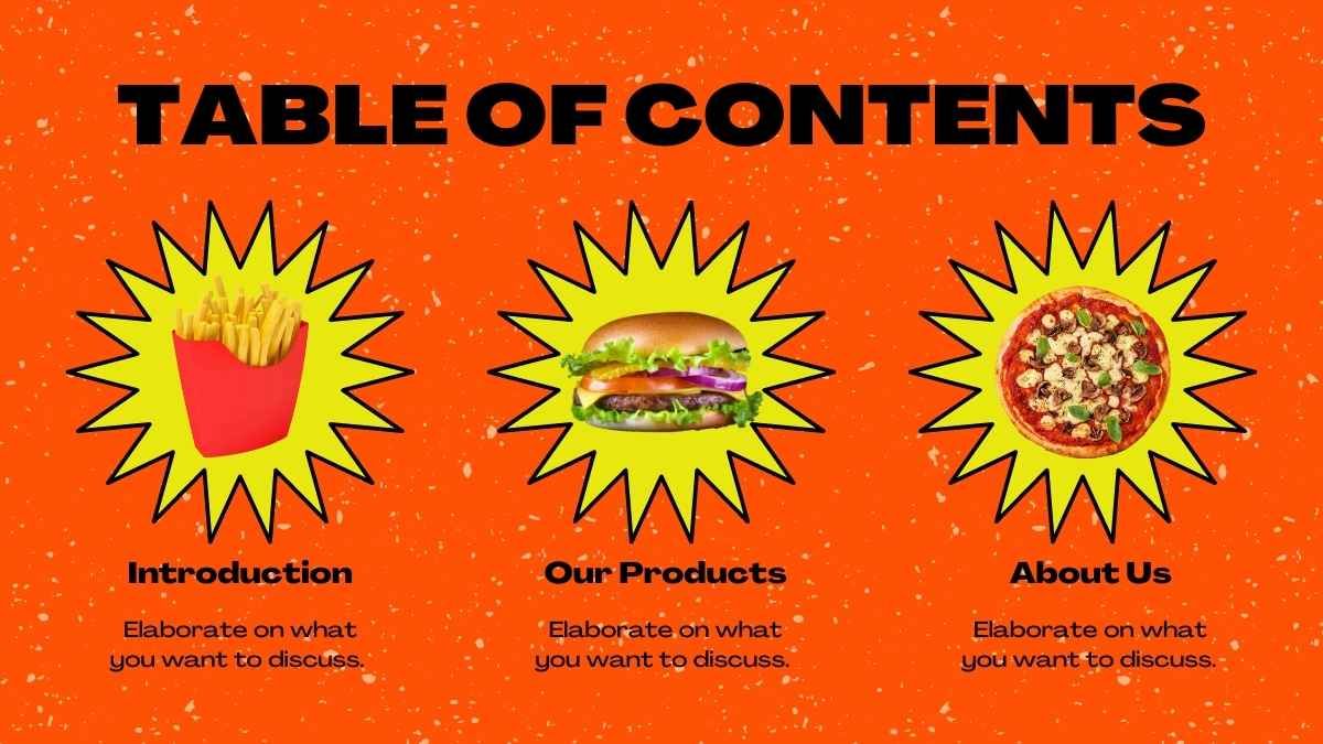 Presentación estilo retro de menú de comida rápida - slide 4