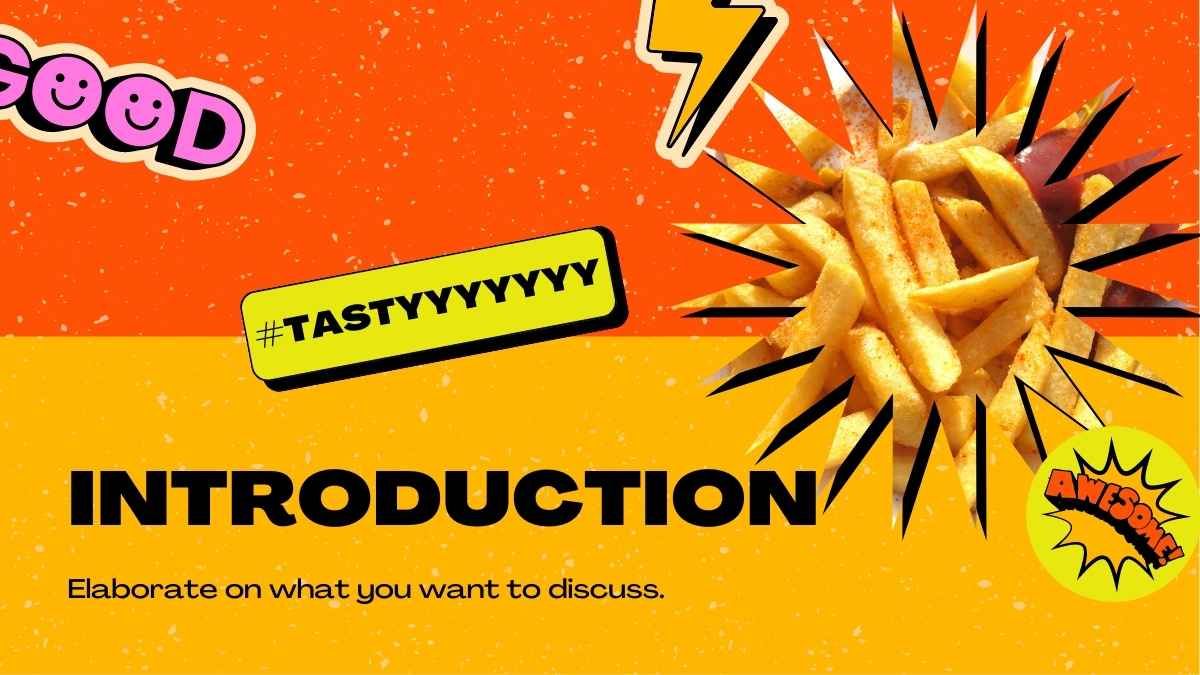Presentación estilo retro de menú de comida rápida - slide 5