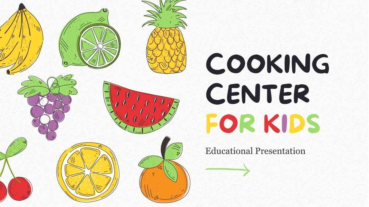 Playful Cooking Center for Kids Presentation - diapositiva 0