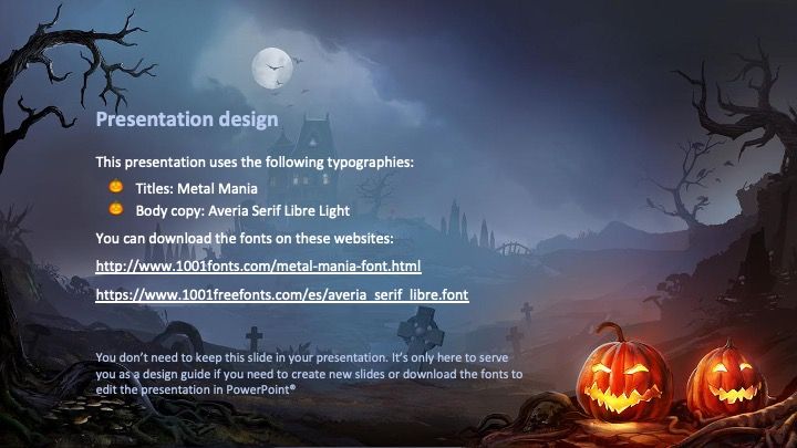 Plantilla para presentación de Halloween con Casa Encantada - diapositiva 25