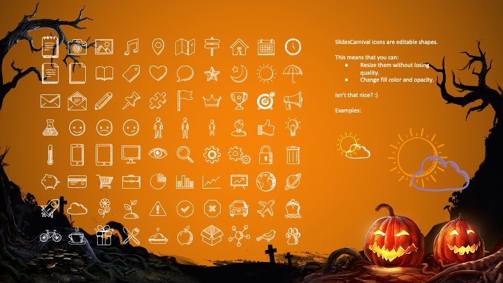 Plantilla para presentación de Halloween con Casa Encantada - diapositiva 26