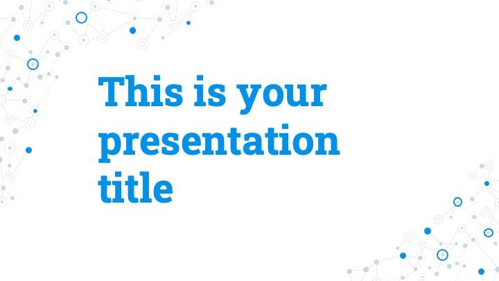 Plantilla para presentaciones azul con conexiones - diapositiva 0