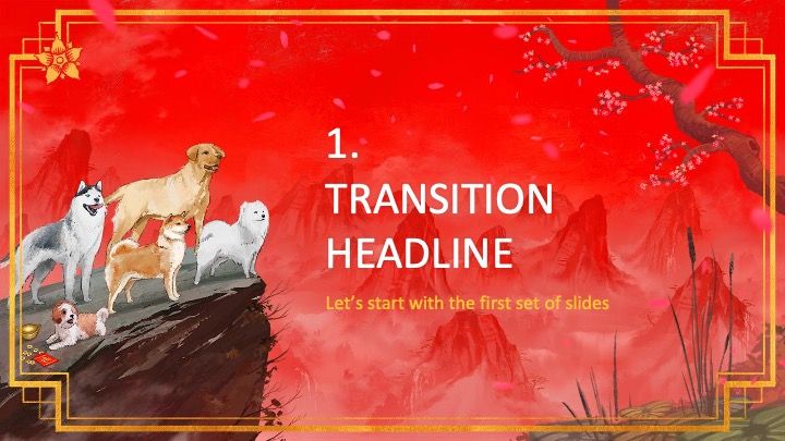 Año Nuevo Chino 2018 (El Perro) plantilla para presentación - diapositiva 3