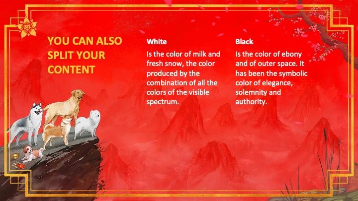 Año Nuevo Chino 2018 (El Perro) plantilla para presentación - diapositiva 7