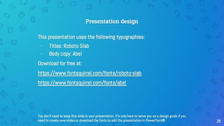 Plantilla para presentación con iconos de oficina - diapositiva 24