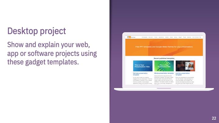 Plantilla para presentación violeta profesional - diapositiva 21