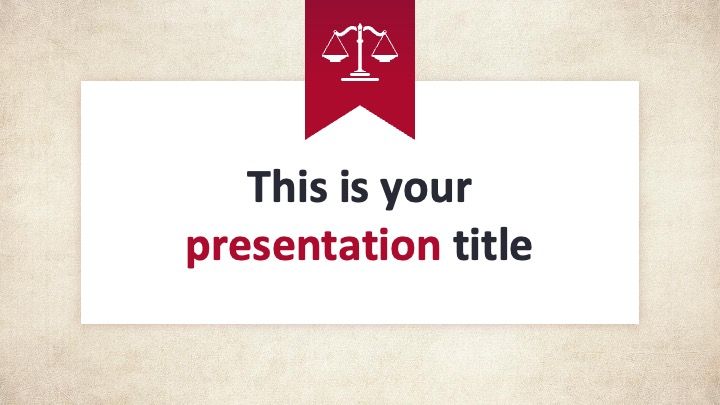 Plantilla para presentación formal sobre Ley y Justicia - diapositiva 0