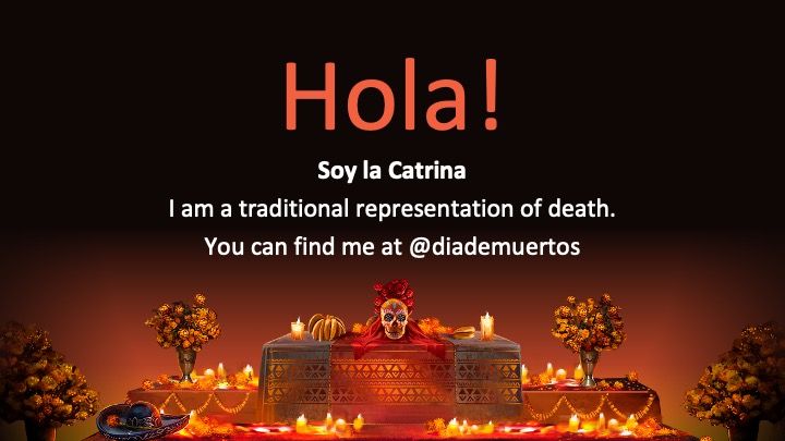 Plantilla para presentación de Día de Muertos o Halloween - diapositiva 1