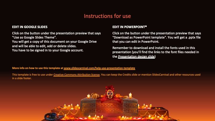 Plantilla para presentación de Día de Muertos o Halloween - diapositiva 2