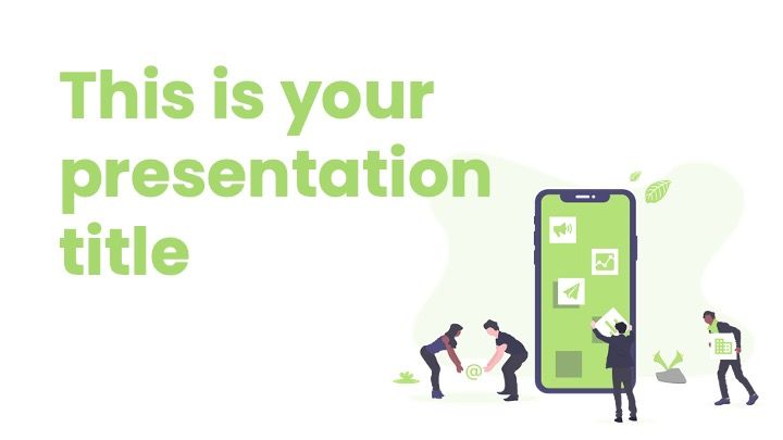 Plantilla para presentación verde de marketing - diapositiva 0
