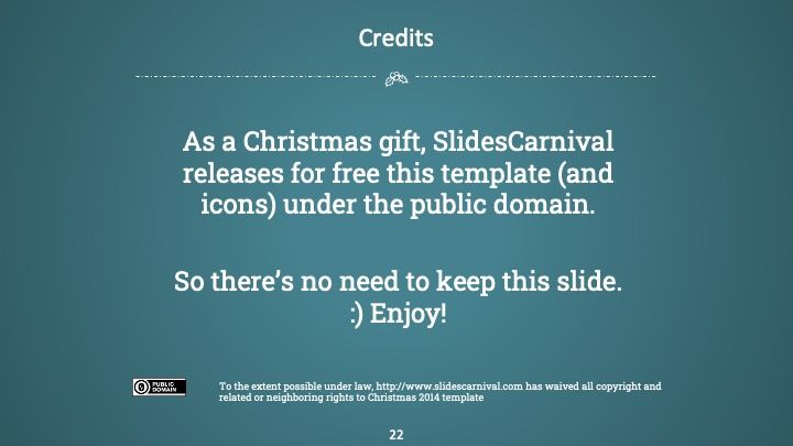 2014年クリスマスプレゼンテーションテンプレート - slide 21