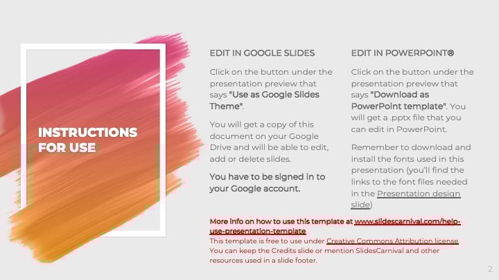 Colorful Brush Strokes Slides - slide 2