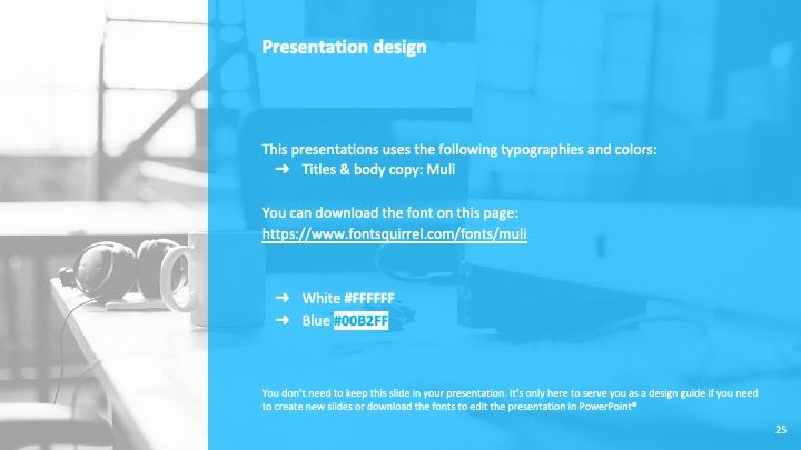 Plantilla para presentación azul profesional - diapositiva 24
