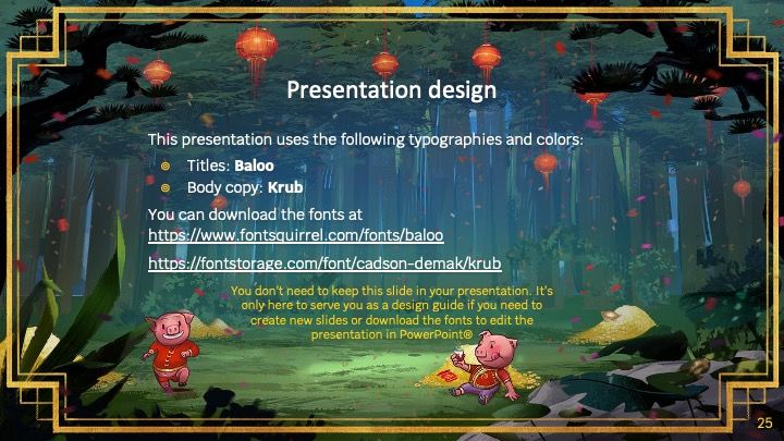 Plantilla para presentación del Año Nuevo Chino 2019 (El Cerdo) - diapositiva 24