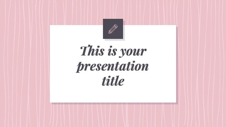 Modelo de apresentação rosa com padrões - slide 0