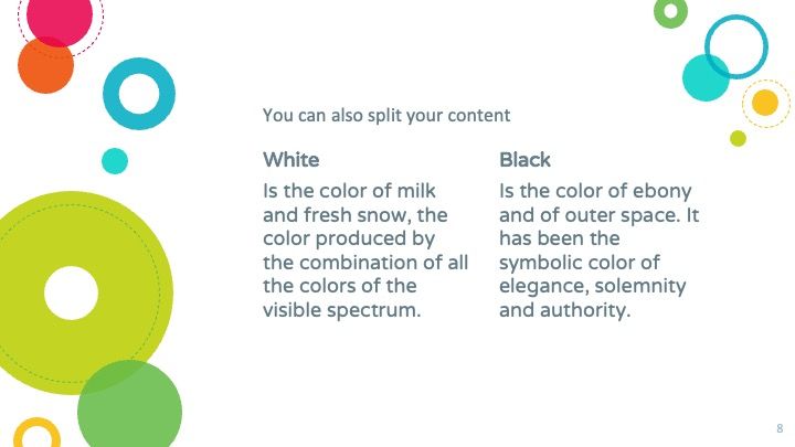 Plantilla para presentación con círculos multicolor - diapositiva 7