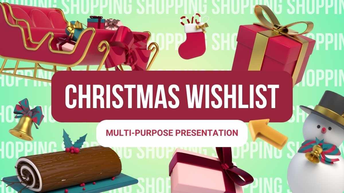 Lista de deseos navideños en 3D - diapositiva 0