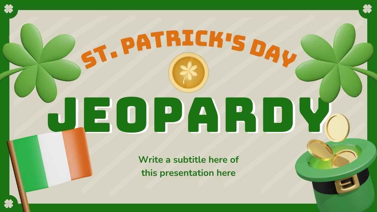 3D Illustrated St. Patrick’s Day Jeopardy - slide 0