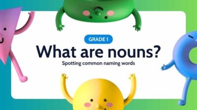 3D Noun Slides for Grade 1 1