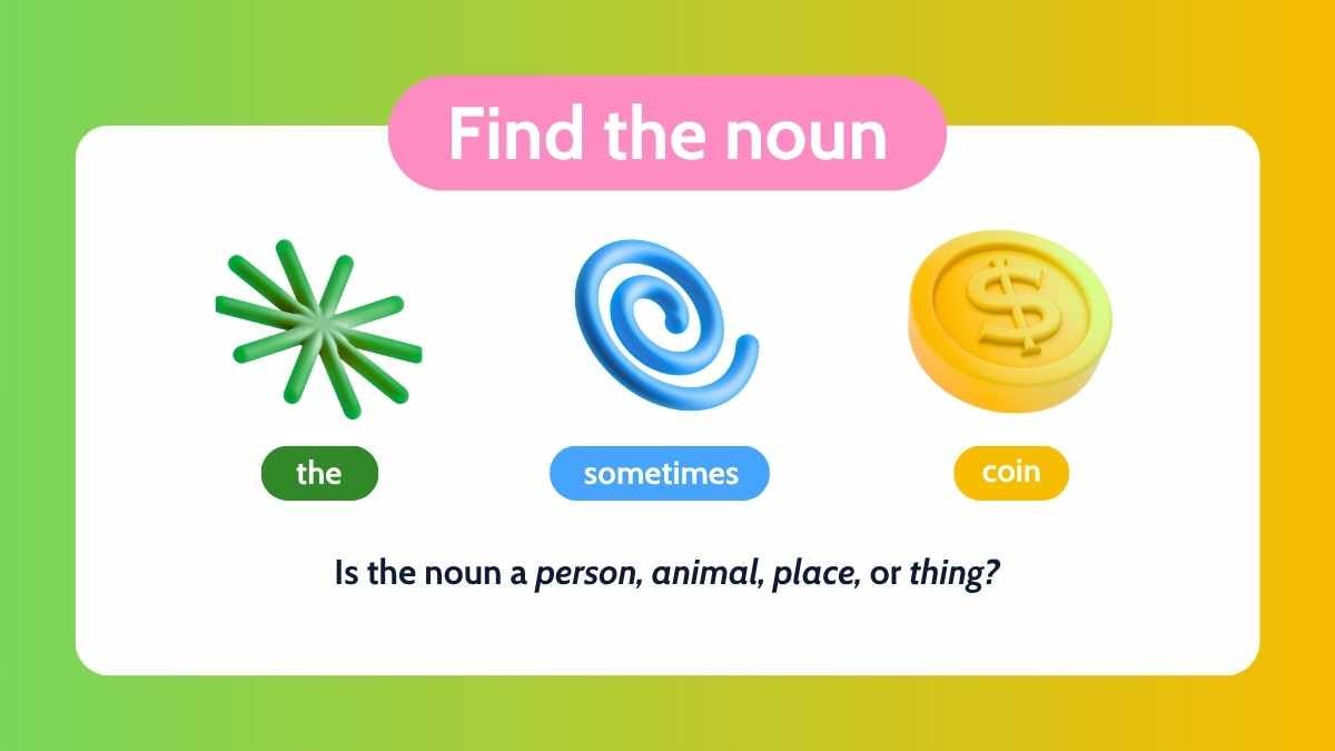 3D Noun Slides for Grade 1 - slide 10