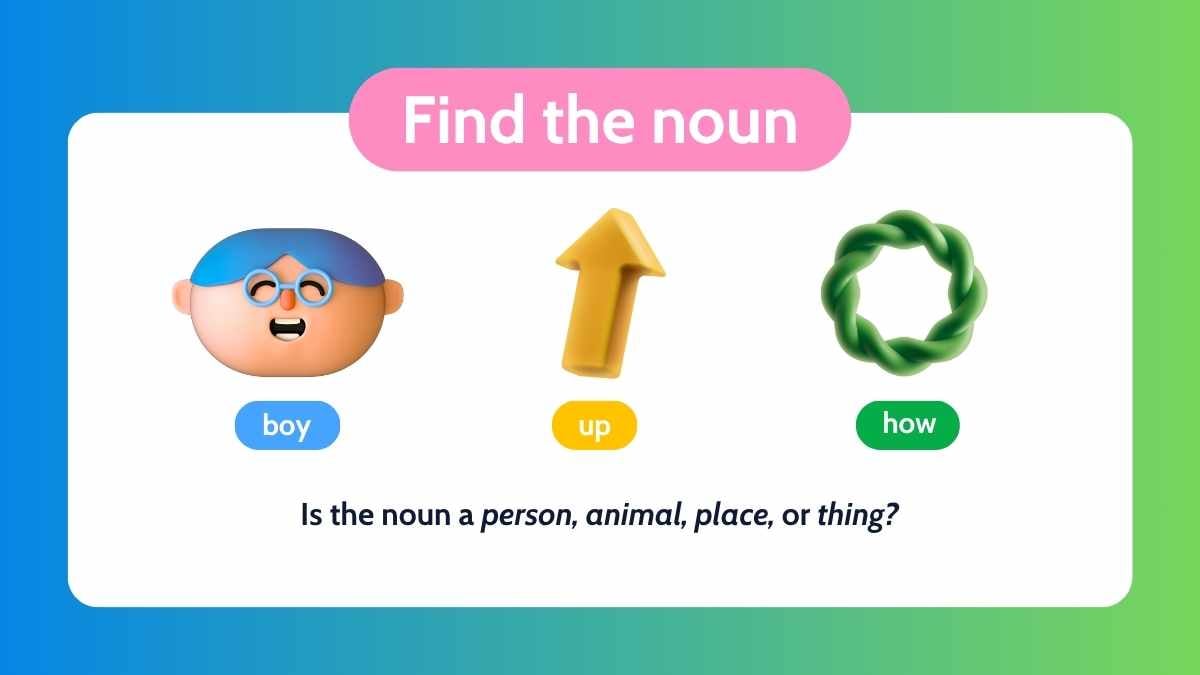 3D Noun Slides for Grade 1 - slide 11