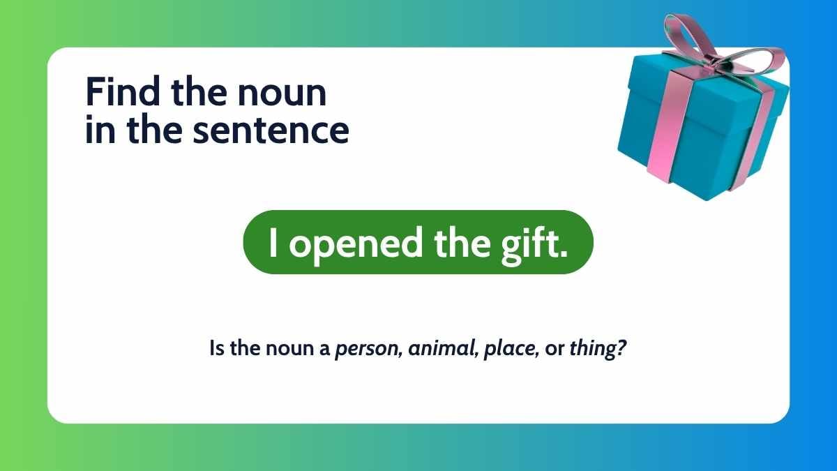 3D Noun Slides for Grade 1 - slide 13