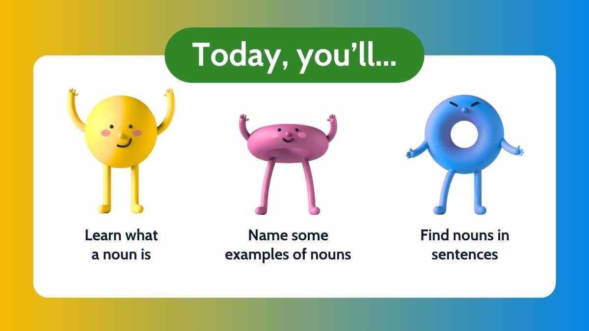 3D Noun Slides for Grade 1 - slide 2