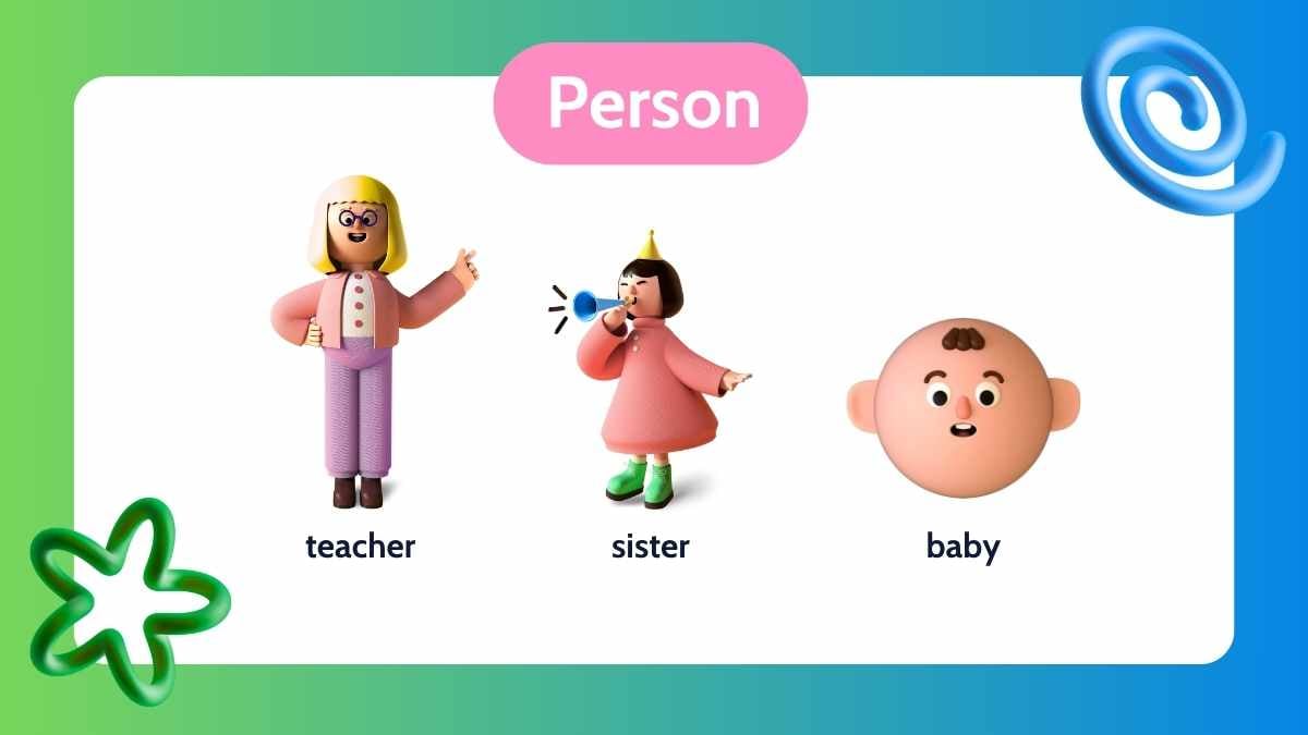 3D Noun Slides for Grade 1 - slide 5