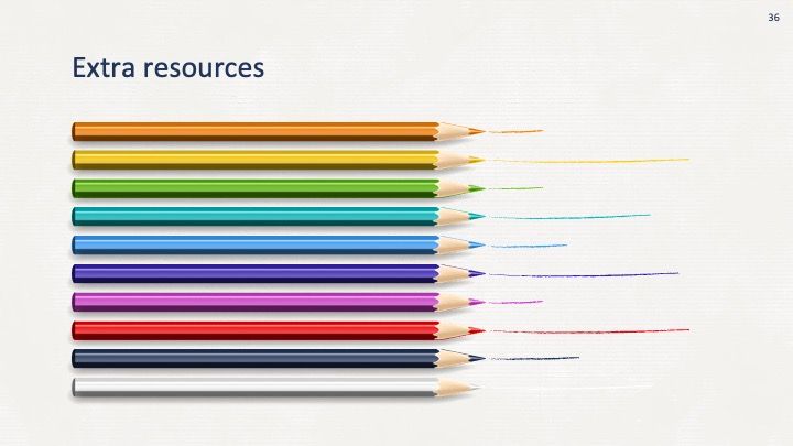 Plantilla para presentación con lápices de colores - diapositiva 35