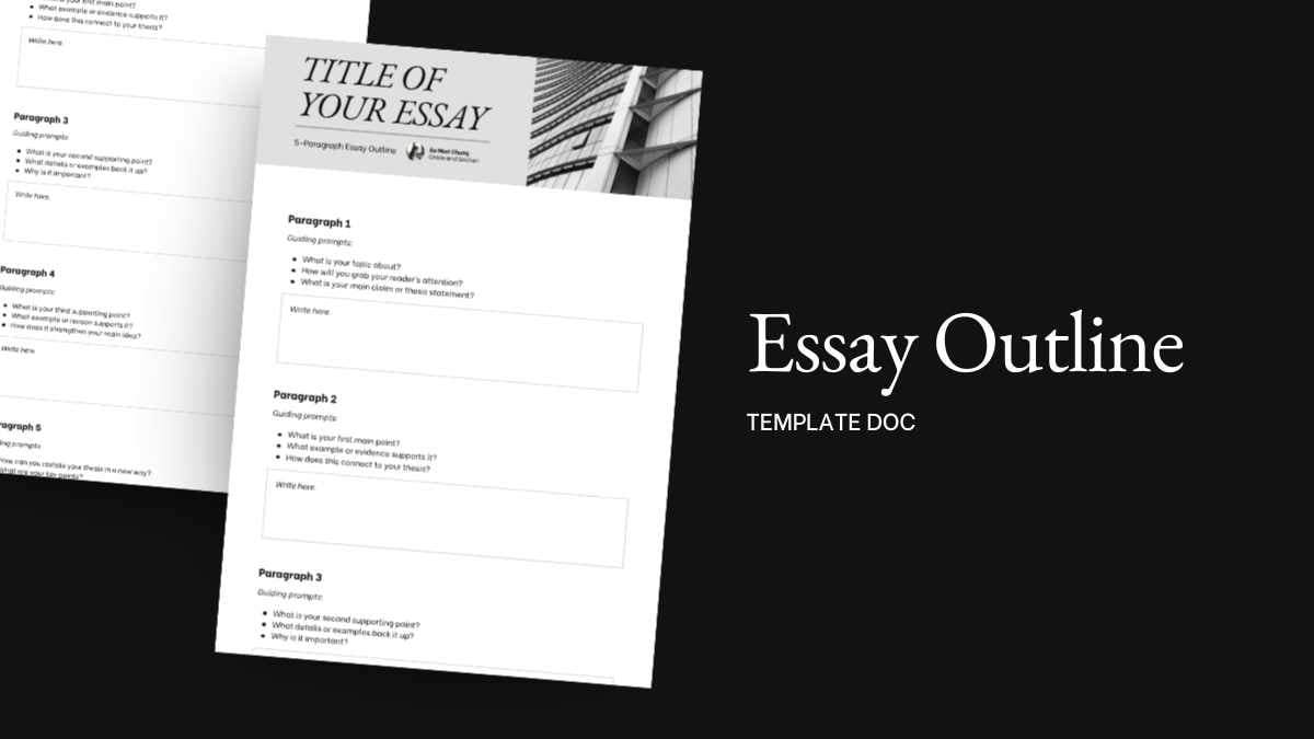 5-Paragraph Essay Outline Doc - slide 1