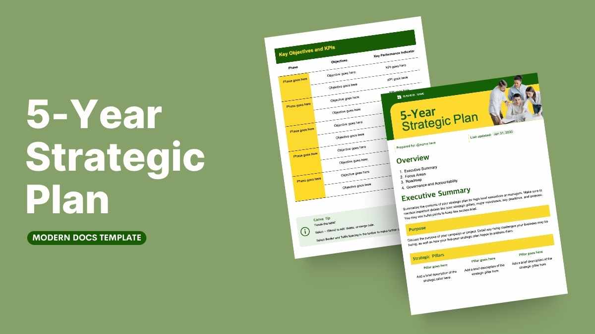 Simple 5-Year Strategic Plan - slide 1