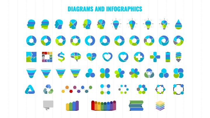 Plantilla para presentación multicolor de estadísticas - diapositiva 36