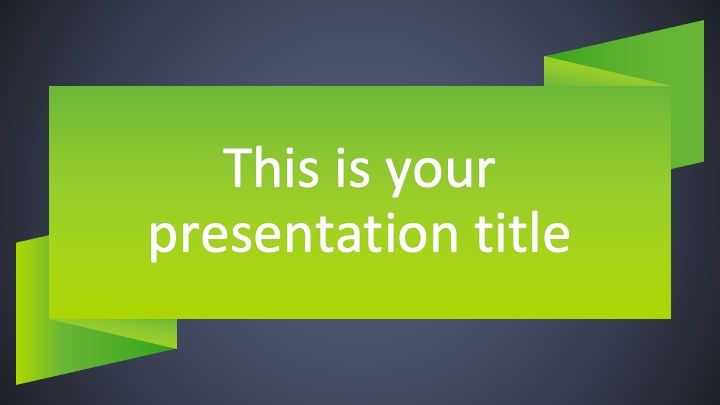 Plantilla para presentación con bandas verdes - diapositiva 0