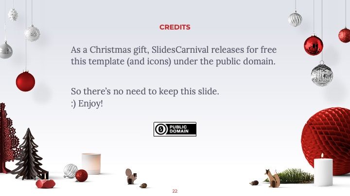 モダンなクリスマス プレゼンテーションテンプレート - slide 21