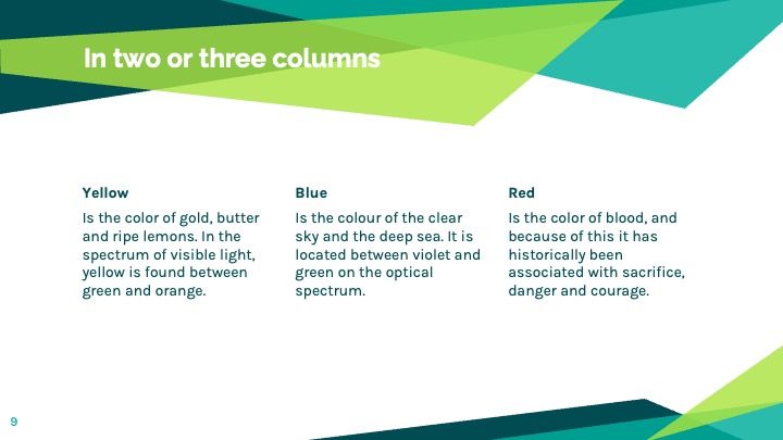 Plantilla de presentación verde geométrica - diapositiva 8