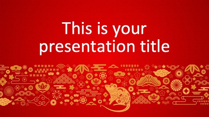 Plantilla para presentación de Año Nuevo Chino 2020 (La Rata) - diapositiva 0