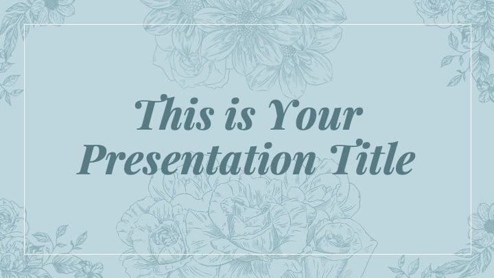 Plantilla para presentación elegante con flores - diapositiva 0