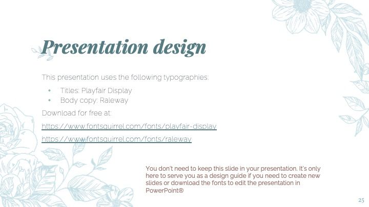 Plantilla para presentación elegante con flores - diapositiva 24