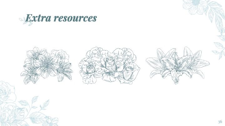 Plantilla para presentación elegante con flores - diapositiva 35
