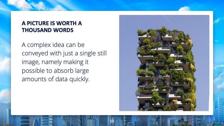 Plantilla para presentación de ciudad verde - diapositiva 9
