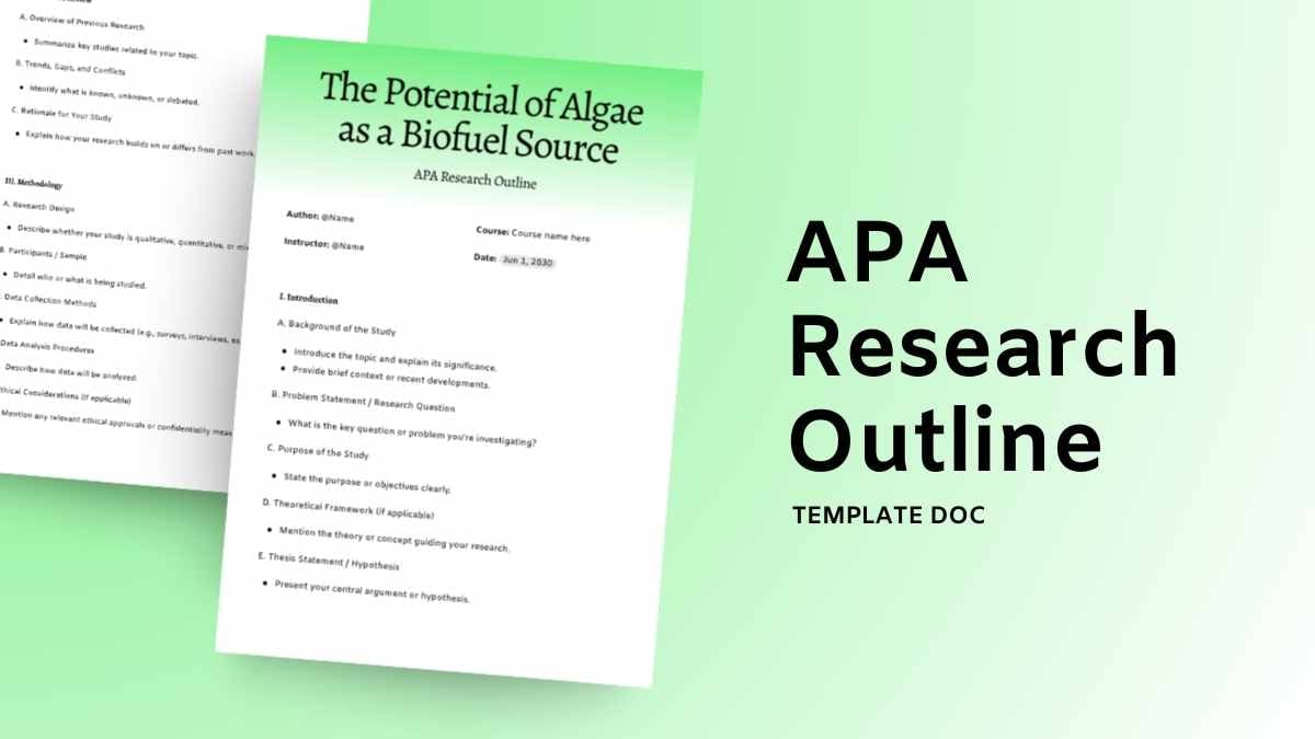 APA Research Outline Template Doc - slide 1