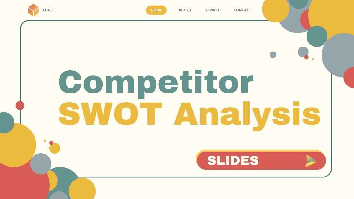 競合分析スライドのかわいいSWOTテンプレート集 - slide 1