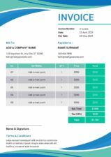 Abstract Contractor Invoice Template